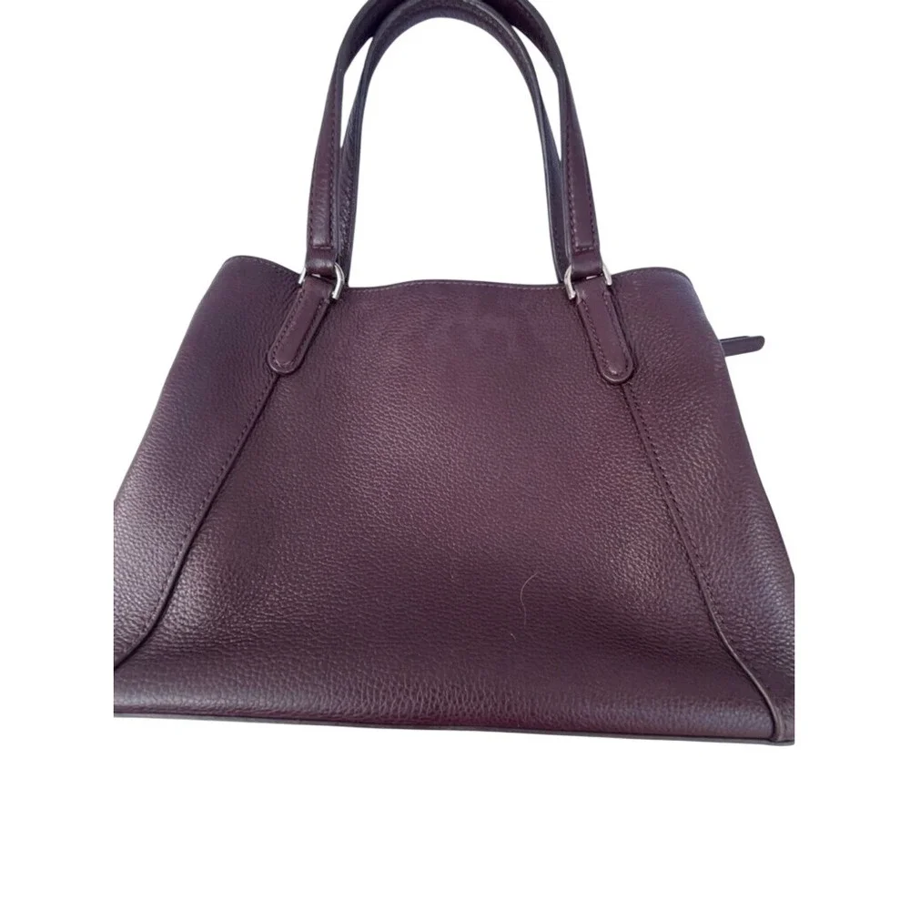 Kate Spade Burgundy Pebbled‎ Leather Top Handle Satchel Bag